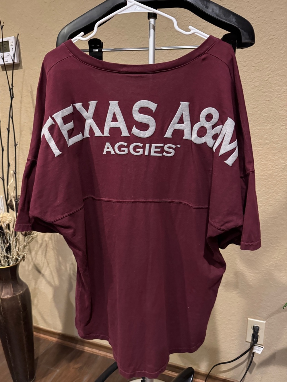 Texas A&M  Aggies Spirit Oversized Maroon Graphic Tee